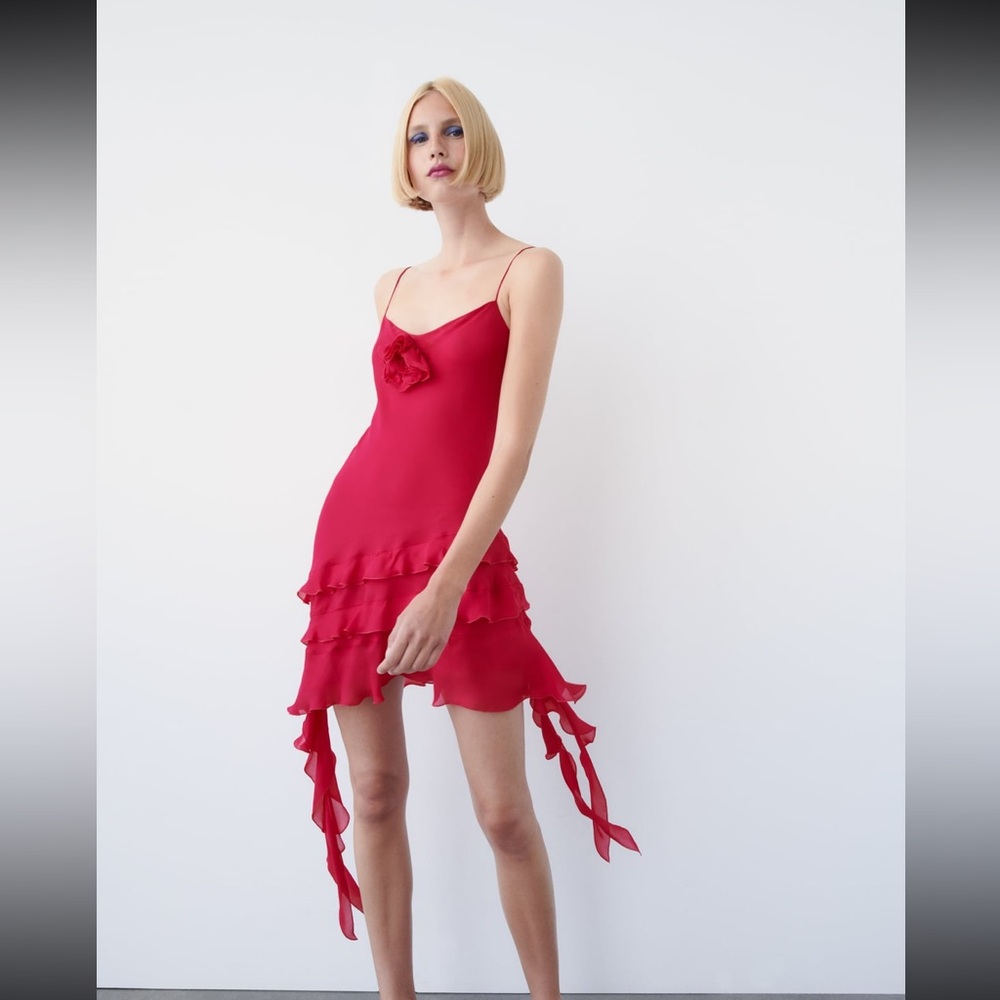 Ruffled floral dress limited edition NWT